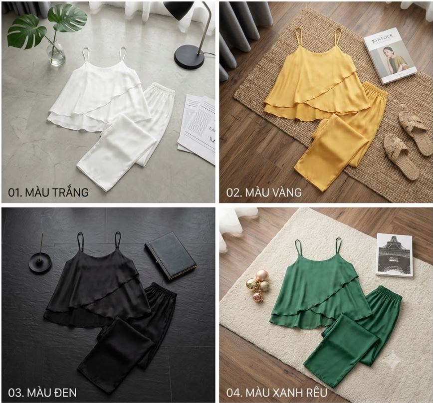 Đồ pijama nữ lụa cao cấp