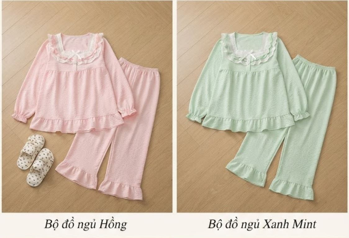 đồ bộ pizama nữ đùi