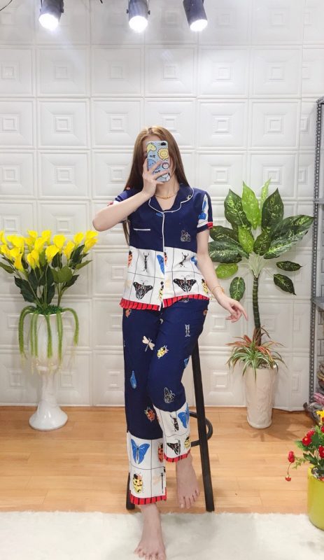 đồ bộ phi lụa dài