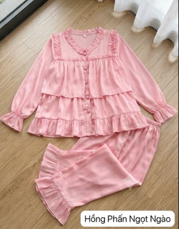 Kiểu đồ bộ vải lụa