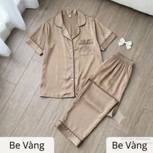 Set đồ bộ lụa pijama mặc nhà giá sỉ