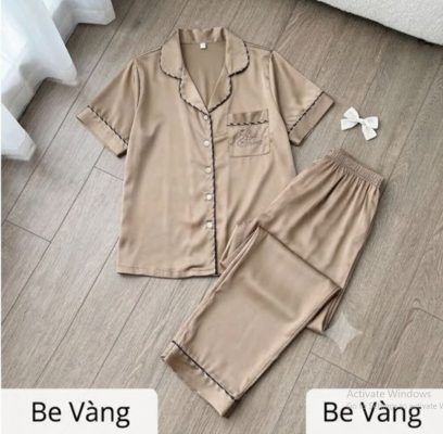 Set đồ bộ lụa pijama mặc nhà giá sỉ