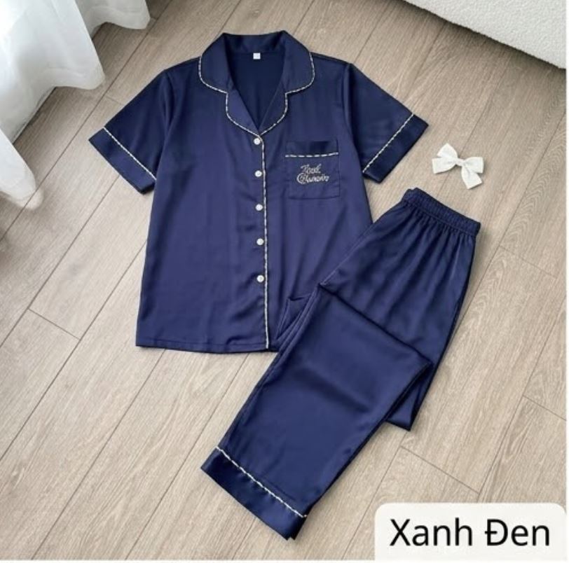 Set đồ bộ lụa pijama mặc nhà giá sỉ