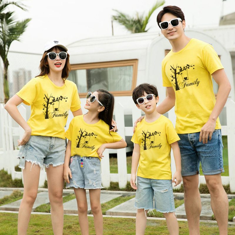 áo thun gia đình 4 người
