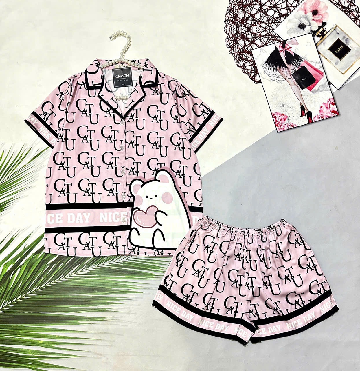 pijama nữ tay ngắn