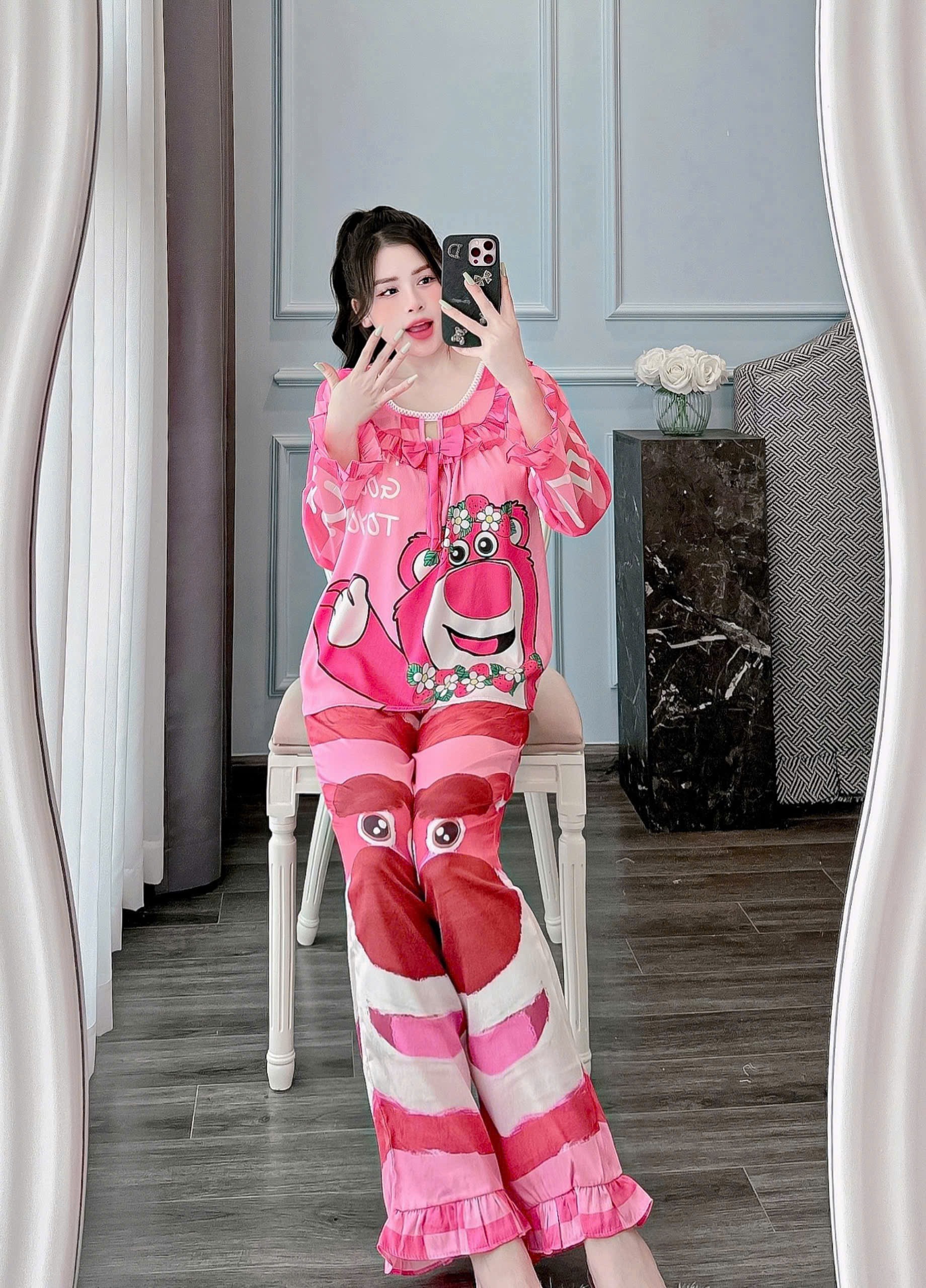 bộ ngủ pijama nữ dài tay