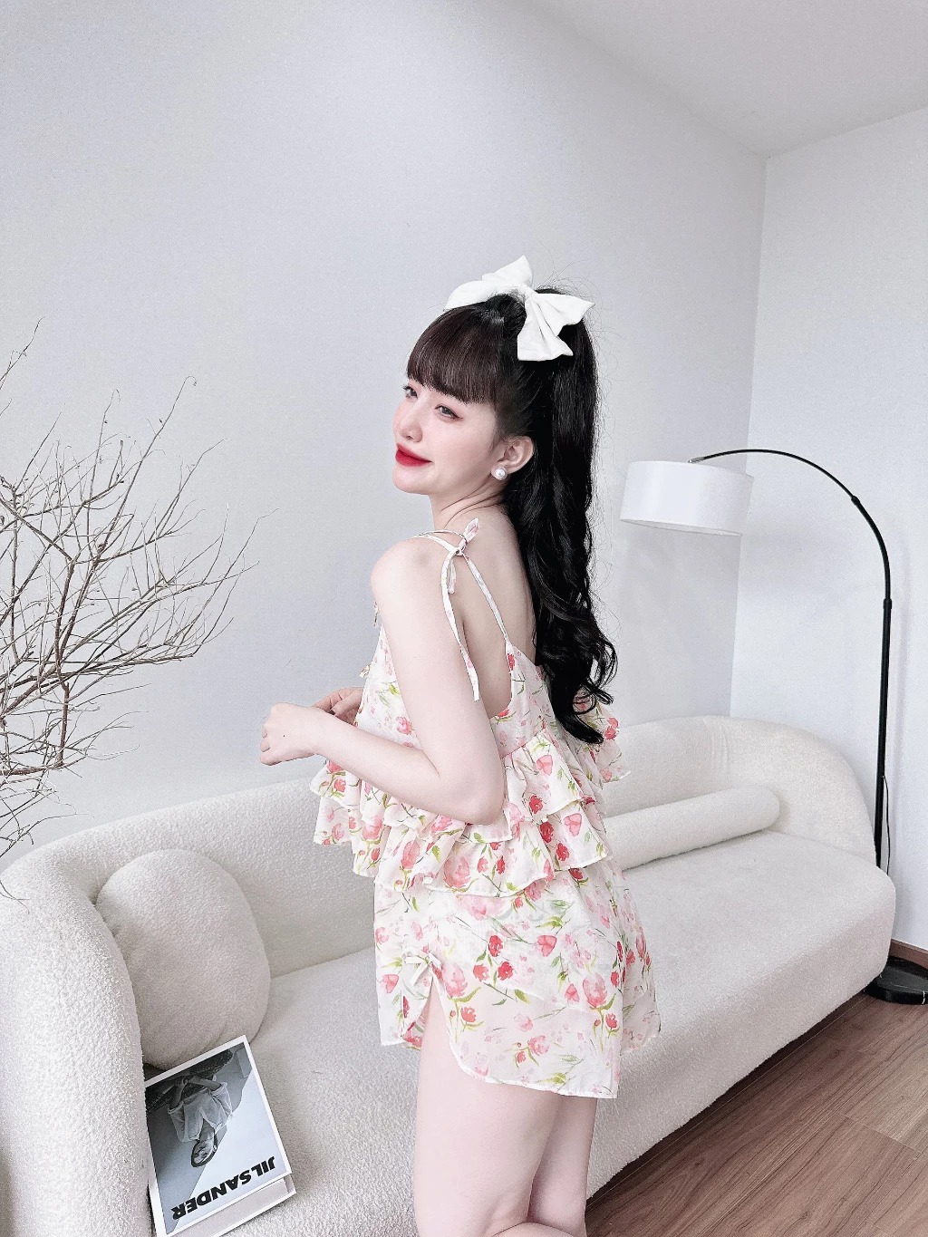 bộ đồ ngủ lụa nữ