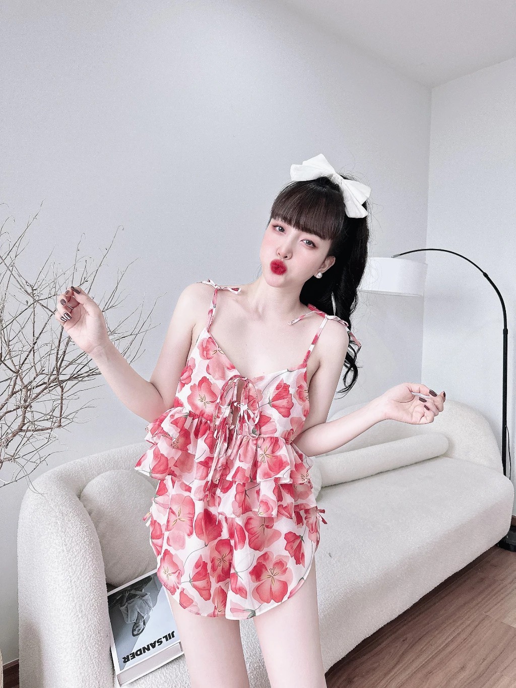 bộ đồ ngủ lụa nữ