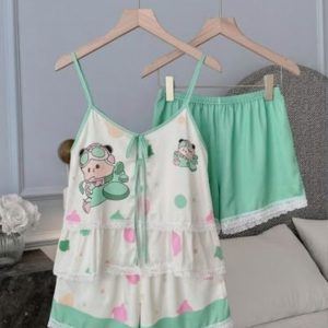 bộ đồ ngủ pijama nữ 2 dây