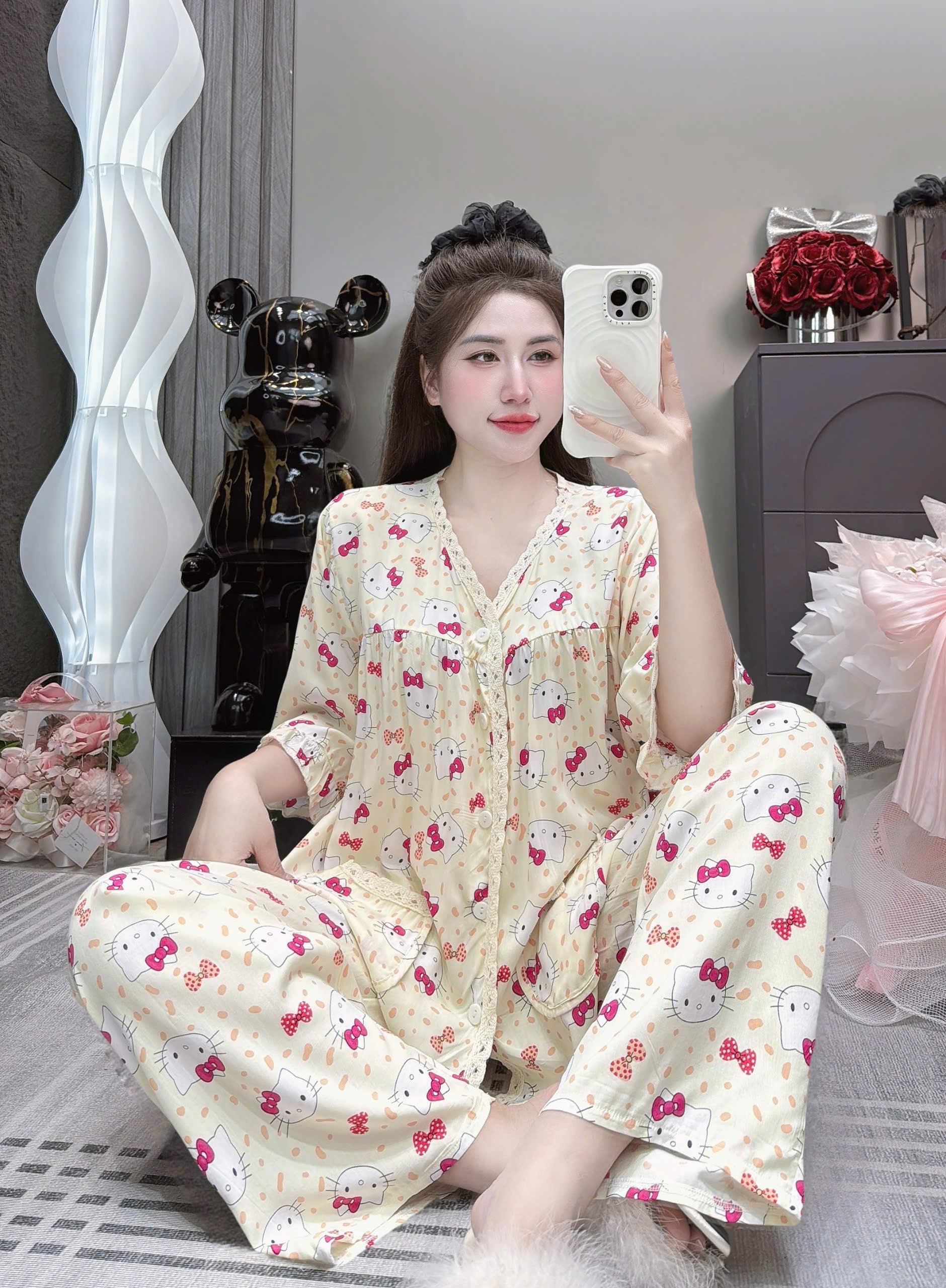 Đồ Bộ Pijama Nữ Dài Tay
