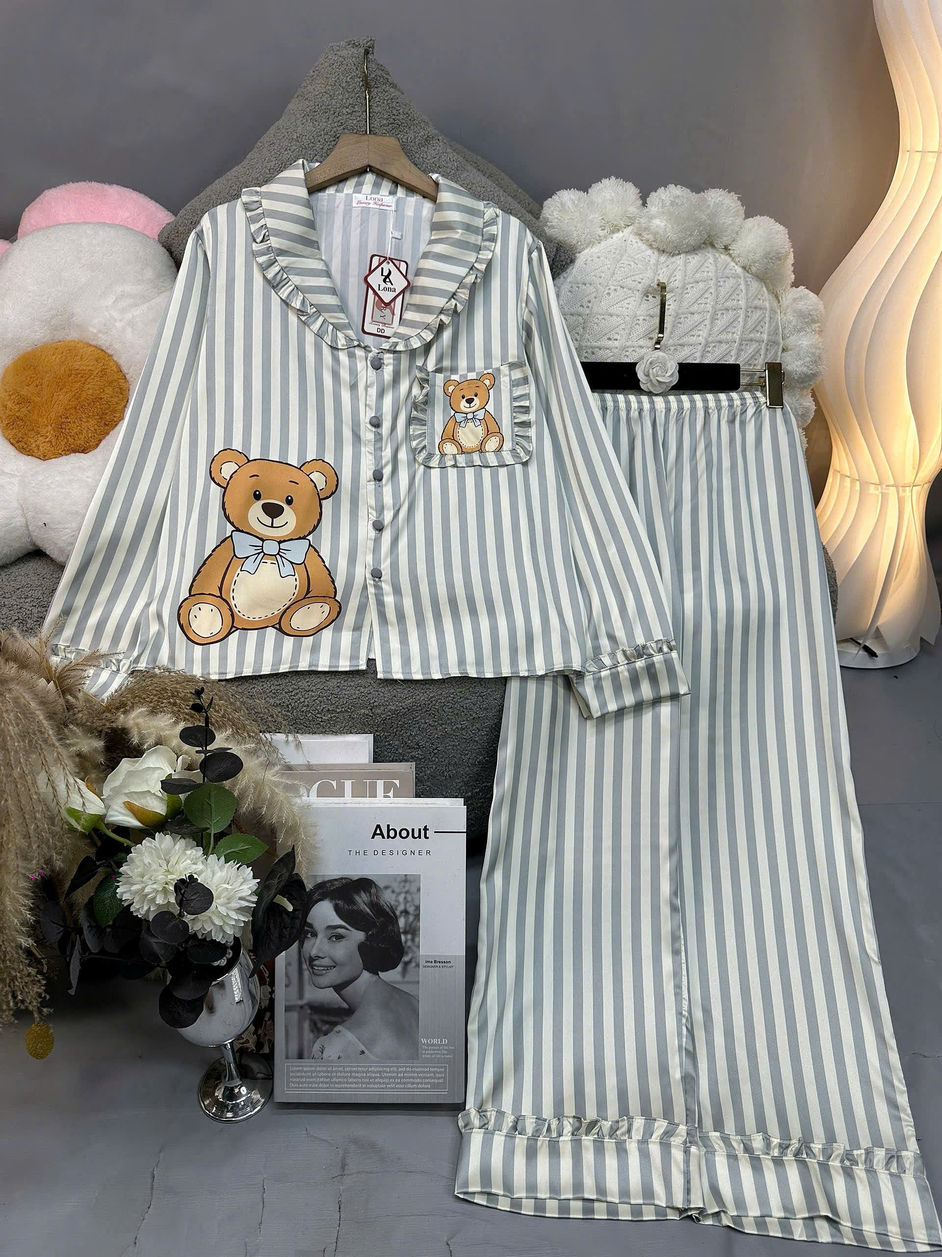 Đồ ngủ pijama lụa nữ