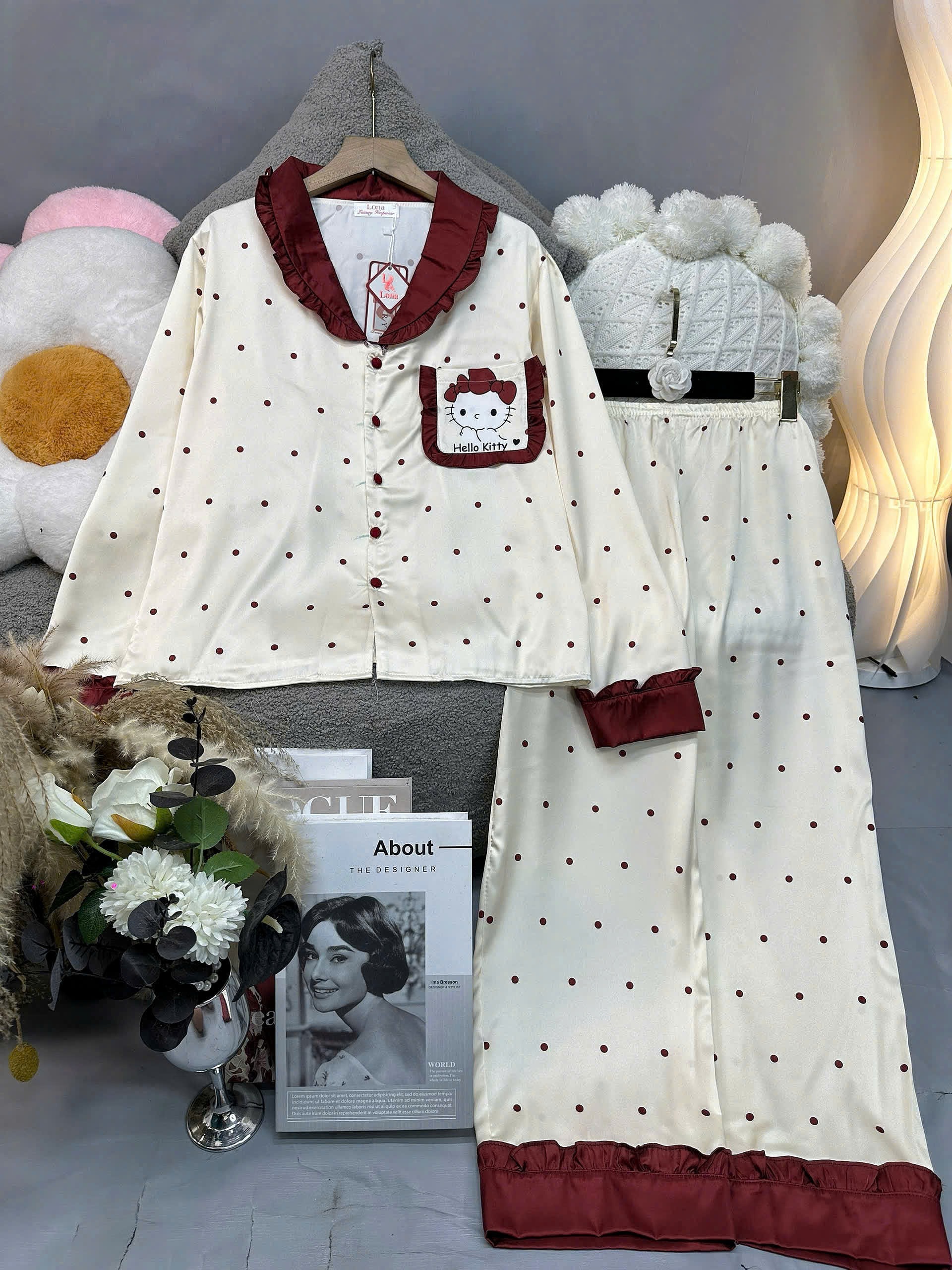 Đồ ngủ pijama lụa nữ