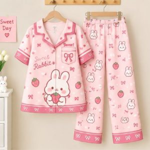 set đồ bộ pijama lụa cao cấp nữ dễ thương