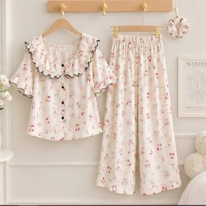 đồ ngủ pijama nữ tay ngắn