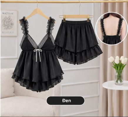 set đồ bộ nữ mặc nhà 2 dây