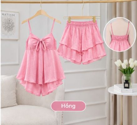set pijama nữ 2 dây hot trend
